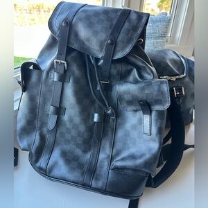 LV men’s luggage backpack